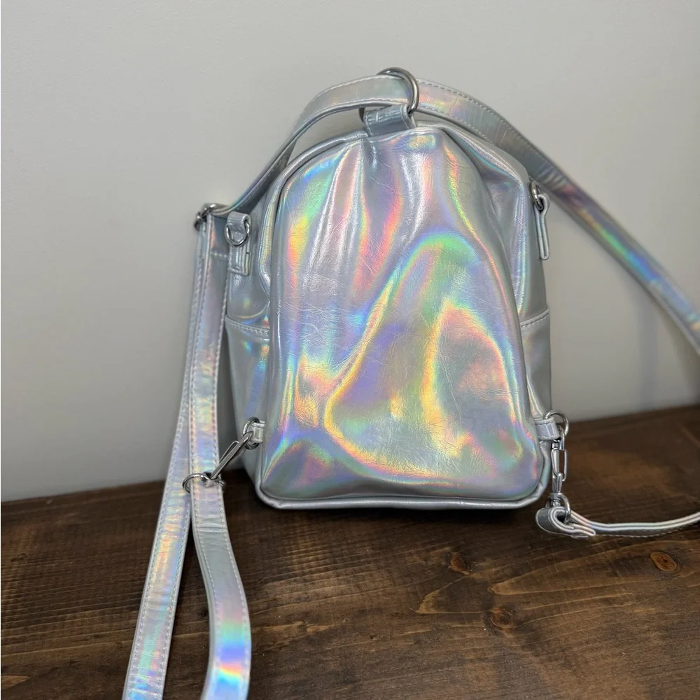 Mini Vans Iridescent/Holographic Backpack Purse | Festival/Y2K Bag